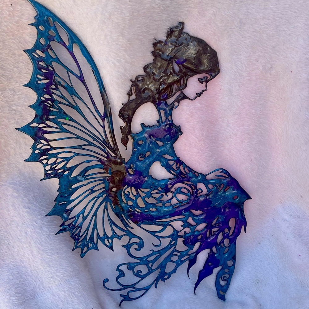 Blue and Purple Fairy Wall Art